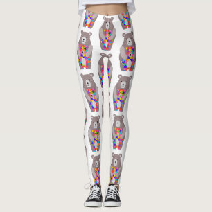 autism mama bear leggings