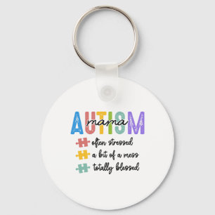 Autism Mama Definition Mom Often Stressed A Bit Of Keychain