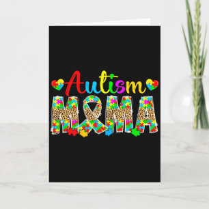 Autism Mama Leopard Autism Awareness Month Autism  Card
