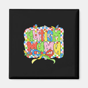 Autism Mama Mom Coquette Bow Autism Awareness Auti Magnet