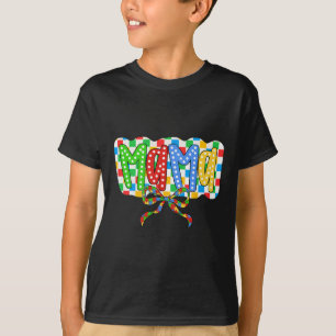 Autism Mama Mom Coquette Bow Autism Awareness Auti T-Shirt