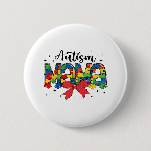 Autism Mama - Puzzle Piece Mom Support 2 Inch Round Button