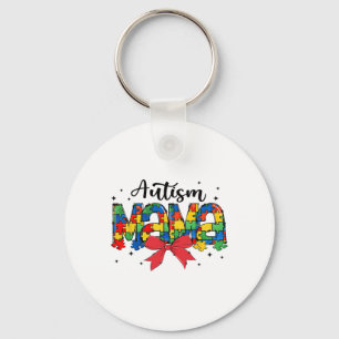 Autism Mama - Puzzle Piece Mom Support  Keychain