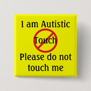 Autism Med Alert No Touch 2 Inch Square Button