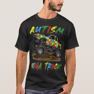 Autism Mega Truck Men Women Kids Funny Autism Awar T-Shirt