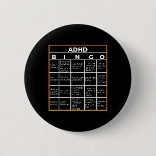 Autism Mental Health Awareness Day Adhd Bingo Funn 2 Inch Round Button