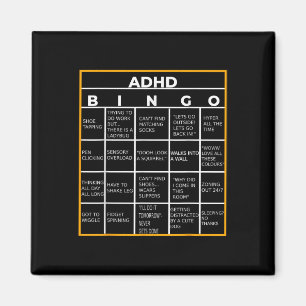 Autism Mental Health Awareness Day Adhd Bingo Funn Magnet