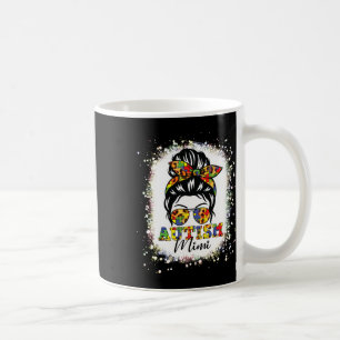 Autism Mimi Life Messy Bun Bleached Mothers Day Au Coffee Mug