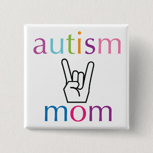 Autism Mom 2 Inch Square Button