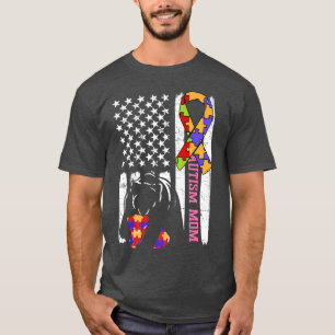 Autism Mom Asperger Son Awareness Bear ASD Autisti T-Shirt