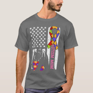 Autism Mom Asperger Son Awareness Bear ASD Autisti T-Shirt