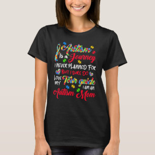 Autism Mom Autism Awareness Autism Is A Journey 4 T-Shirt