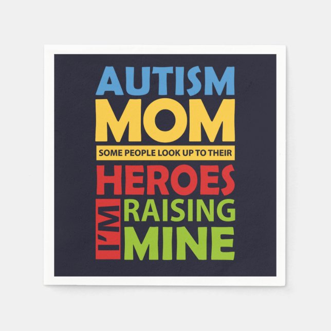 Autism Mom Awareness Campaign Napkin (Front)