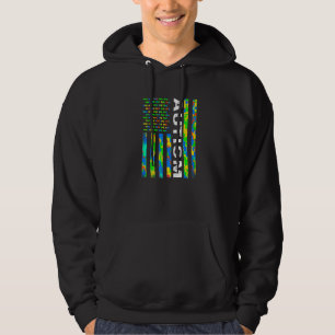 Autism Mom Awareness Kids Puzzle Flag Usa For Men Hoodie