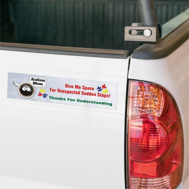 Autism Mom Bumper Sticker (On Truck)
