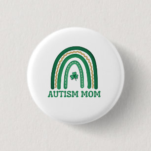 Autism Mom Button, Small, 1¼ Inch 1 Inch Round Button