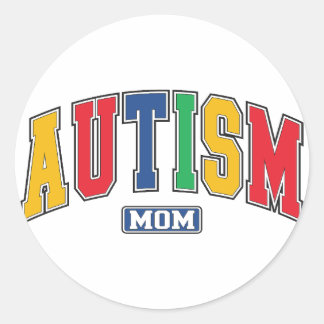 Autism Mom Classic Round Sticker