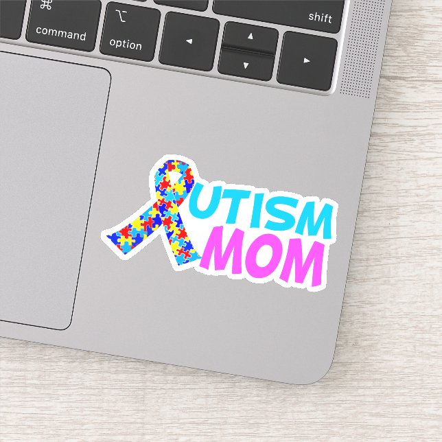 Autism Mom Cute Pink Blue Mother's Day (Detail)