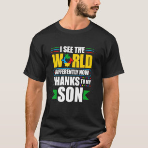 Autism Mom Dad Parents World Differently Kids Auti T-Shirt