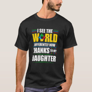 Autism Mom Dad Parents World Differently Kids Auti T-Shirt