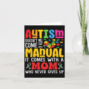 Autism Mom Doesn't Come With A Manual Women Autism Card