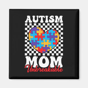 Autism Mom Heart Puzzle Mother Son Autism Awarenes Magnet