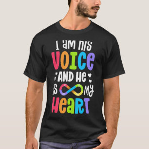 Autism Mom I Am His Voice Infinity Symbol T-Shirt