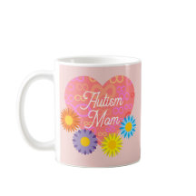 Autism Mom Infinity Knots In Heart With Flowers