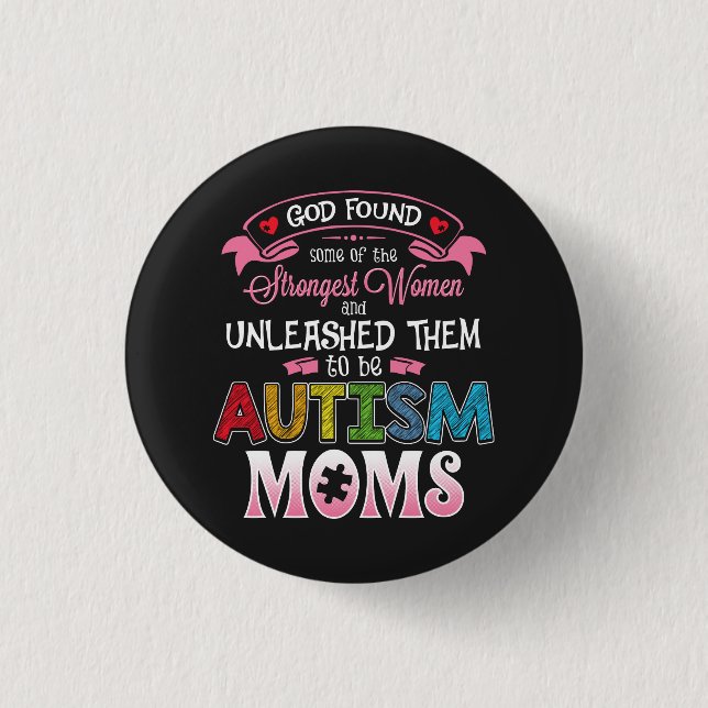Autism Mom Inspiration 1 Inch Round Button (Front)