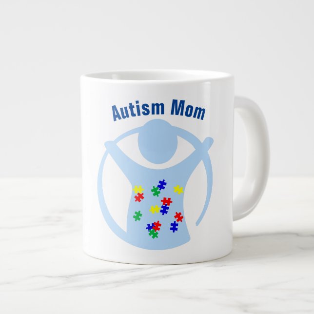 Autism Mom - Jumbo Mug (Front Right)