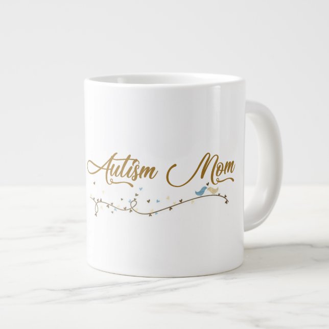 Autism Mom - Jumbo Mug (Devant droit)