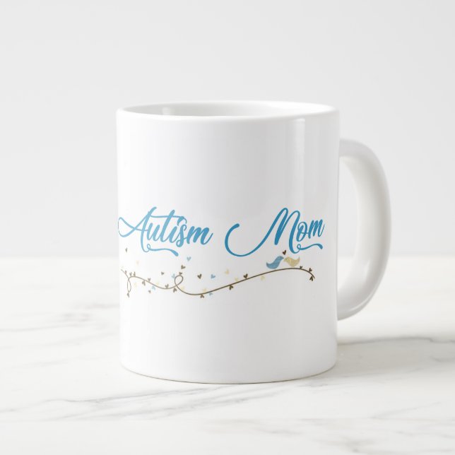 Autism Mom - Jumbo Mug (Front Right)
