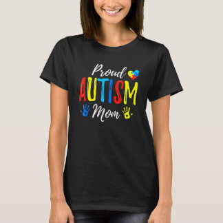 Autism Mom Life Messy Rainbow Leopard Skin Motheru T-Shirt
