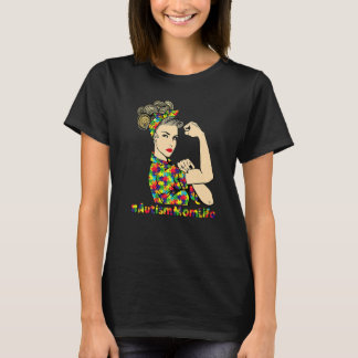 Autism Mom Life Strong Girls Motheru2019s Day Auti T-Shirt