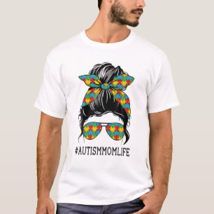 Autism Mom Life Women Face Sunglasses Bandana Moth T-Shirt