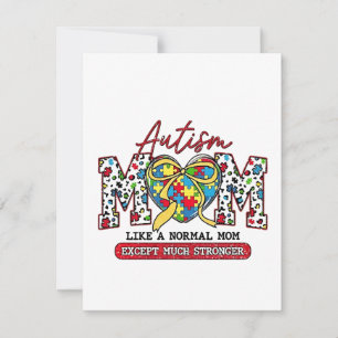 Autism Mom: Like a Normal Mom, Except Much Stronge Holiday Card