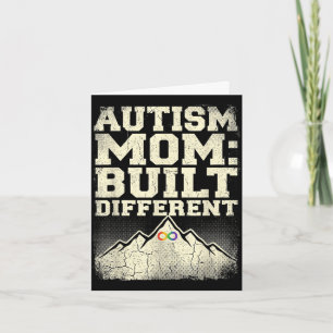 Autism mom love support autism awareness card