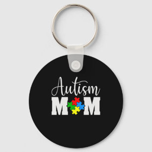 Autism Mom Puzzle Mother's Day Keychain