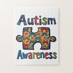 Autism Mom Puzzle Piece Coquette Bow Ribbon Autism
