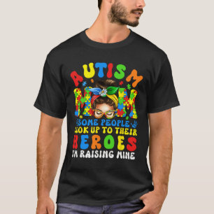 Autism Mom Raising Hero Groovy Autism Awareness Me T-Shirt