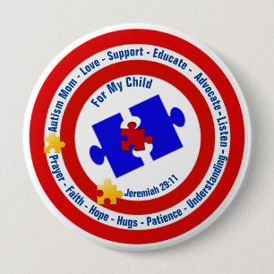 Autism Mom Round Button