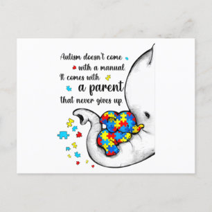 Autism Mom Shirt Women Autism Awareness Shirts Mom Postcard
