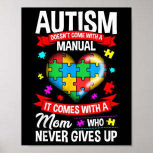 Autism Mom Shirt Women Autism Awareness Shirts Mom Poster