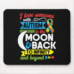 Autism Mom Sister Grandma I Love Someone With Auti Mouse Pad