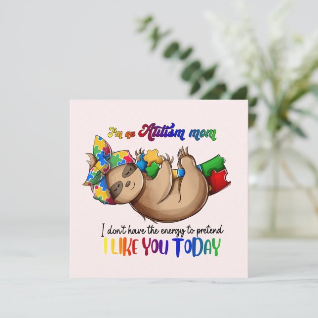 Autism Mom - Sloth (Standing Front)