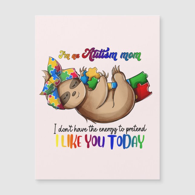 Autism Mom - Sloth (Front)