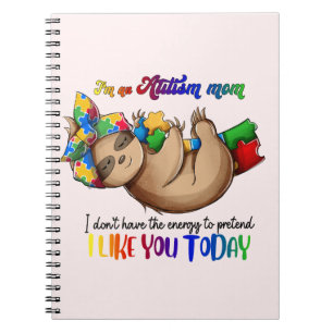 Autism Mom - Sloth Notebook