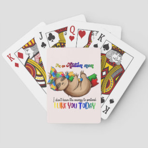 Autism Mom - Sloth Playing Cards