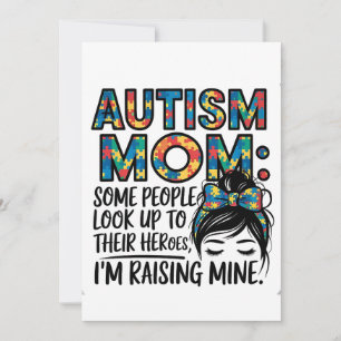 Autism Mom Some People Look Up to Their Heroes Holiday Card