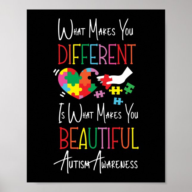 Autism Mom Son Child Daughter Different Is Poster (Front)